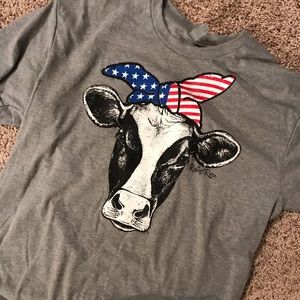 LEFTOVERS FROM CLOSED BOUTIQUE!!!American cow tee